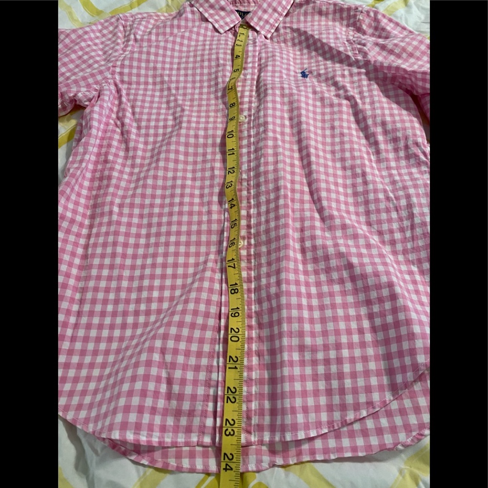 Ralph Lauren Pink Gingham Button Down Shirt - Picture 11 of 13